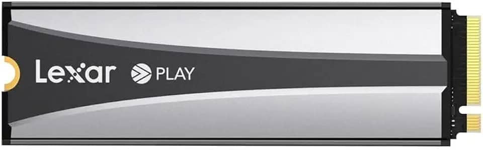 Lexar SSD Play 2280 SE PCIe 4.0 de 4 TB com dissipador de calor para PS5, 6.500 MB/s, LNMPL8S004T-RNNNU, desempenho excepcional de leitura máxima de 7000 MB/s e gravação máxima de 6000 MB/s