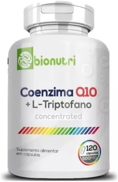 Coenzima Q10 + L Triptofano 500mg Concentrada 120 Cápsulas - Bionutri