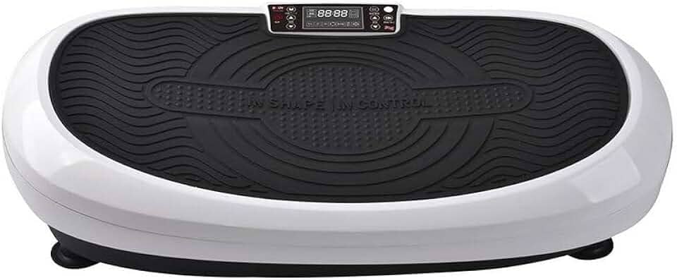 WCT FITNESS Plataforma Vibratória Pro 220V - 30 Níveis de Velocidade - Branco e Preto - Controlo Remoto