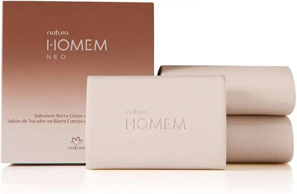 Sabonete em Barra Barba e Corpo Natura Homem Neo com 3 unidades