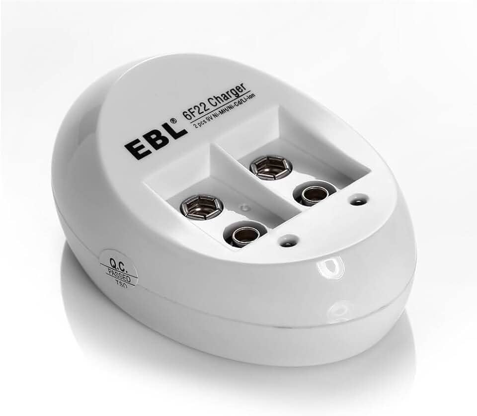 MPOWER - Carregador USB para Baterias Recarregáveis 9V, Duplo, Compatível com Bateria Ni-MH Li-ion Ni-CD, Modelo LN-6415, Recarga Eficiente e Simultaneamente