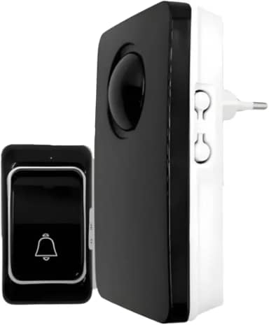 Campainha Sem Fio Prova D'água Bivolt Residencial Comercial ou Botão Emergencial Inteligente 38 Sons Premium (Preto)