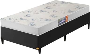 Cama Box Solteiro Colchão De Espuma D20 Supreme Branco 78x188x50cm Gazin
