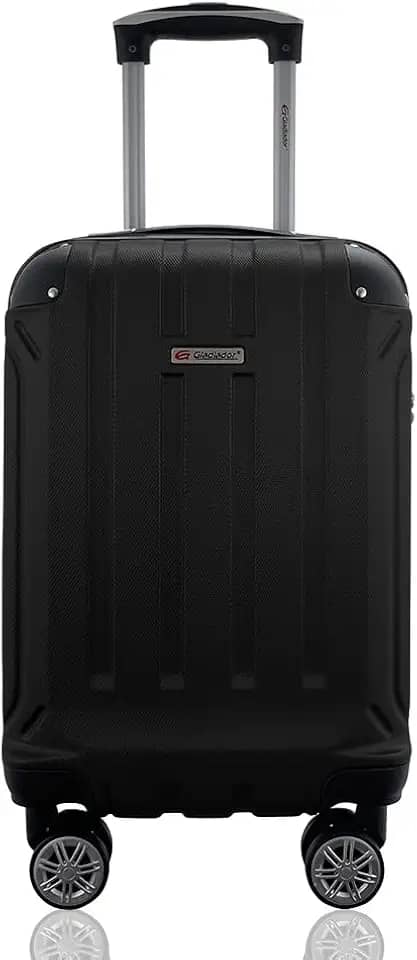 Mala de Viagem Bordo Rígida em ABS Cadeado Segredo Rodas Duplas 360º Gladiador A5MB Tamanho PP Preto