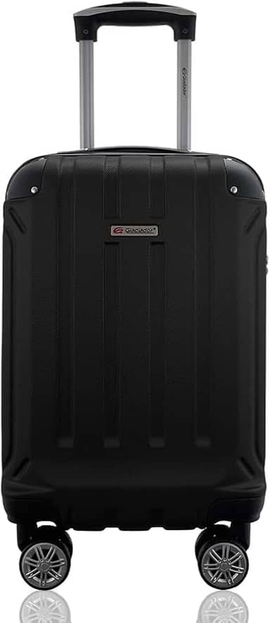 Mala de Viagem Bordo Rígida em ABS Cadeado Segredo Rodas Duplas 360º Gladiador A5MB Tamanho PP Preto