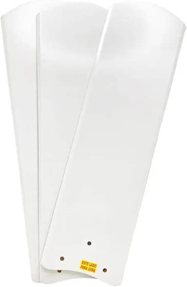 Jogo Com 3 Pás Brancas Retas Mdf Compatível com Ventiladores De Teto da marca Venti-Delta