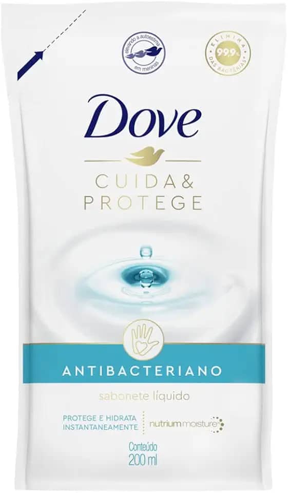 Dove Sabonete Líquido Cuida & Protege Sachê 200Ml Refil