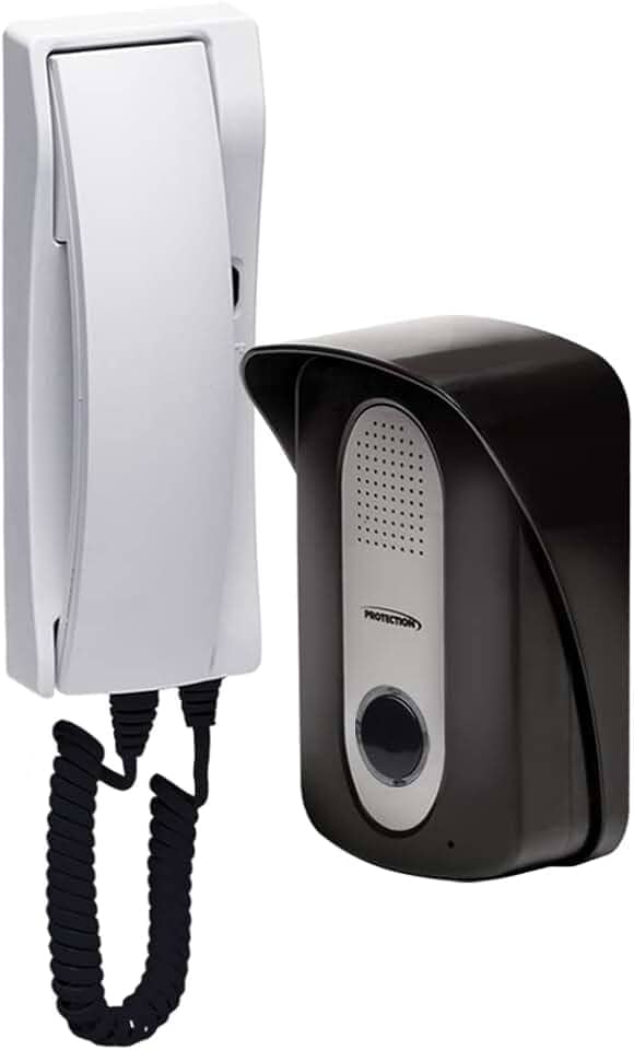 Porteiro Eletrônico Interfone Residencial Inviolável PT-270 Protection (Branco/Cinza)