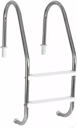 Escada Piscina Aço Inox Com Degraus Abs Corrimão Resistente