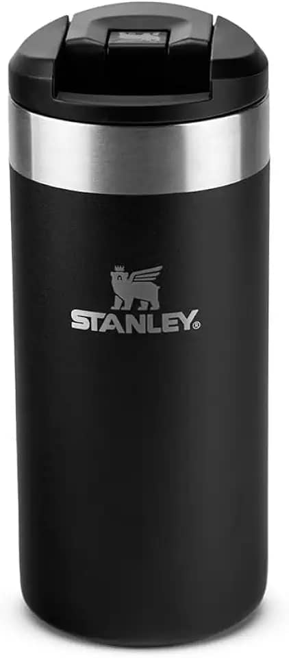 Stanley - Garrafa Térmica AeroLight Transit, garrafa isolada em vácuo para café, chá e bebidas, em aço inoxidável leve, 354ml, Black