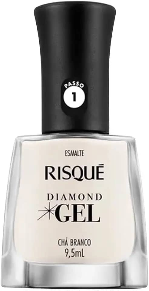 Risqué Esmalte Diamond Gel Chá Branco Natural 9 5 Ml