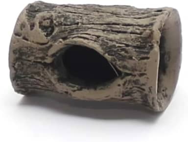 Tronco Mini Toca para Peixes Betta e Pequenos Peixes | Toca em Resina Atóxica para Aquário de Água Doce ou Salgada | Pintura Artesanal (Mini)