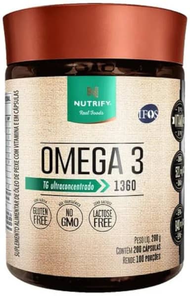 Ômega 3 TG Ultraconcentrado 1360mg Nutrify – 200 Cápsulas, Alta Pureza com Selo IFOS, Forma Triglicerídeos para Máxima Absorção