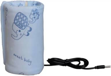 Aquecedor de Mamadeira Portátil USB Estampado Prático, Compacto e Seguro para Leite de Bebê,Ideal para Viagens Passeios e Uso Diário