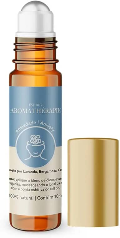 Aromathérapie Óleos Essenciais Aromaterapia Natural Blend Lavanda Inglesa, Bergamota Italy, Copaiba 10mL Roll-on Redução da Ansiedade