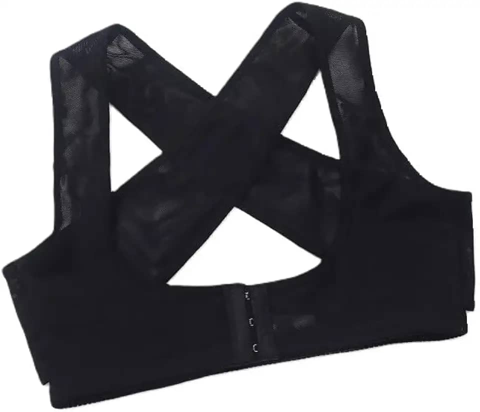 Sutiã Levanta Seios Corretor Postural Sutian Suporte (BR, Alfa, XG, Regular, Preto)