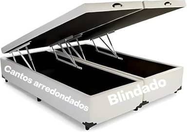 Cama Box Baú Bipartida King - Blindada, Super Reforçada