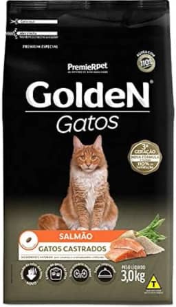 PremieR Pet Golden Ração Seca para Gatos Castrados Sabor Salmão 3kg