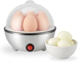 Cozedor de Ovos Elétrico 7 Ovos – Automático, Compacto e Rápido, Para Ovos Cozidos Perfeitos – 110 volts -Com Função Desligamento Automático, Luz Indicadora e Capacidade para 7 Ovos