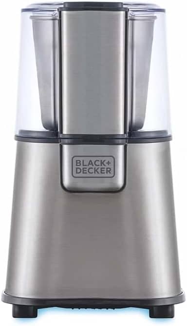 BLACK+DECKER Moedor Elétrico e em Inox, Ideal para Cafés e Grãos, Gourmand Gris, Modelo MG200, 110V