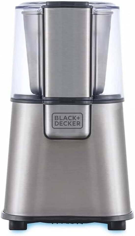 BLACK+DECKER Moedor Elétrico e em Inox, Ideal para Cafés e Grãos, Gourmand Gris, Modelo MG200, 110V