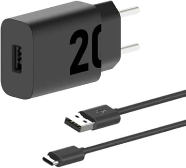 Motorola, Carregador TurboPower 20W, Cabo 1 Metro, Porta USB-A, Cabo USB-C
