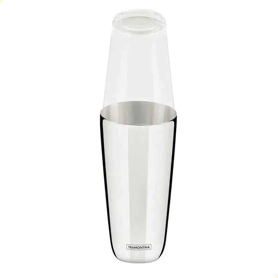 Coqueteleira Boston Tramontina em Aço Inox e Tampa em Vidro 700 ml