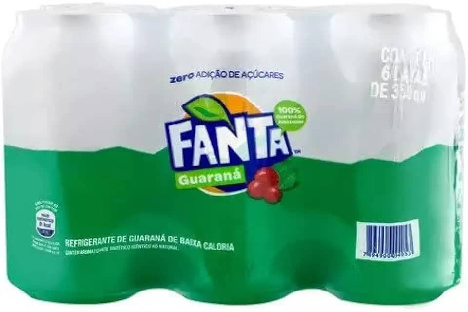 Pack de Fanta Guaraná Zero 350ml 6 unidades