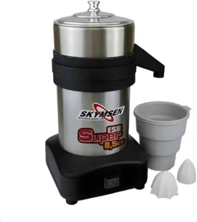 Espremedor elétrico Skymsen ESB SUPER-N industrial 372.85W 60Hz preto e prateado 127/220V