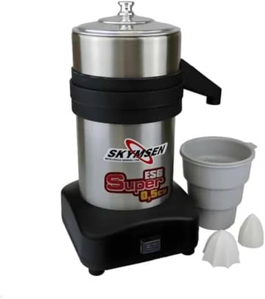 Espremedor elétrico Skymsen ESB SUPER-N industrial 372.85W 60Hz preto e prateado 127/220V