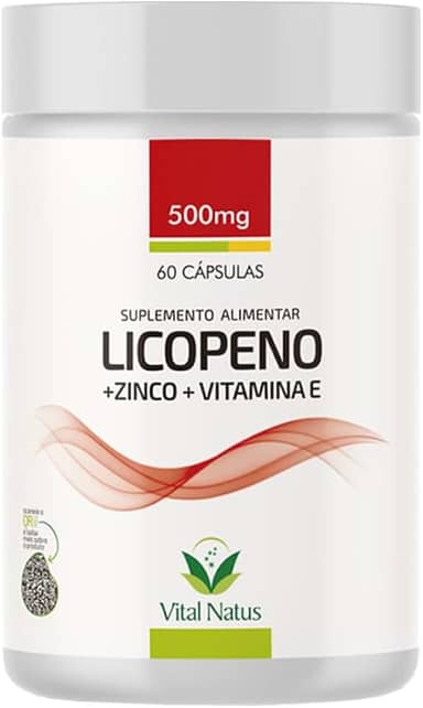 Licopeno + Zinco + Vitamina E - 60 Caps. 500mg Vital Natus