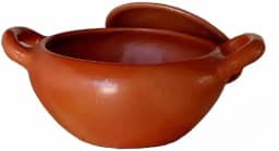 Conjunto de 3 potes de barro, feitos à mão em cerâmica, para caldo