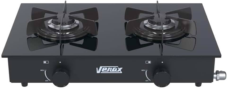 FOGAO A GAS FLAMALAR VITREO 2Q PRETO FOSCO GAS GLP