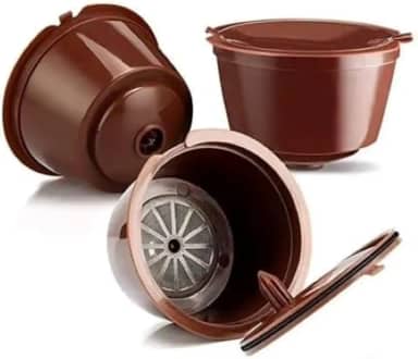 Cápsulas Reutilizável Regarregável Kit com 3 - Compatível para Cafeteiras Dolce Gusto - Filtro de café reaproveitável + Colher de Medida + Pincel de Limpeza, para uso Máquina de Café Dolce Gusto