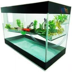 Aquário Terrario Decorado N3 30x14x19 Para Tartarugas Peixes