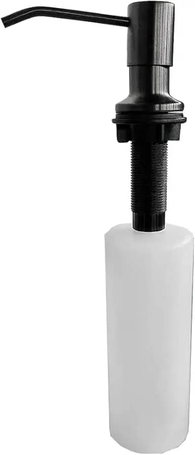 Dosador e Dispenser de Detergente liquido Preto Fosco para Granito Pia Embutir 500ml WT-F252P