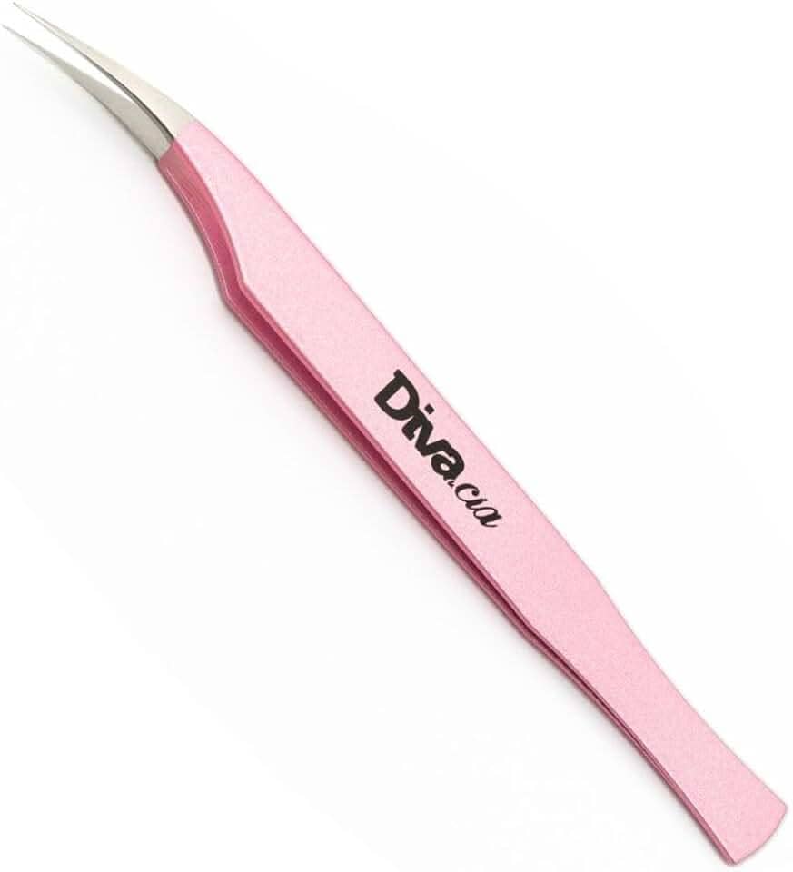 Pinça Extensão de Cílios para Isolamento Semi Curva em Aço Japonês