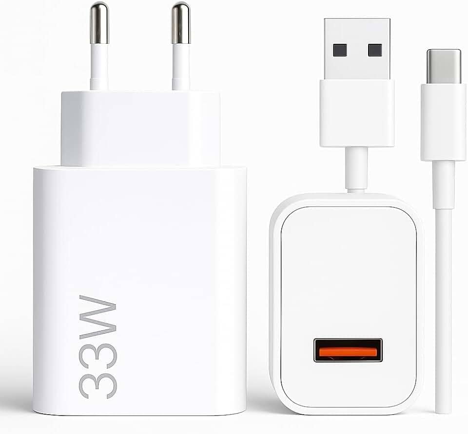Carregador Turbo Tipo C 33W Com Carregamento Rápido Com Cabo Tipo C Compatível Com Todos Os Dispositivos USB-C, Compativel Com IPhone 15/16, Compativvel Com ANdroid, Tablet, SmartWatch