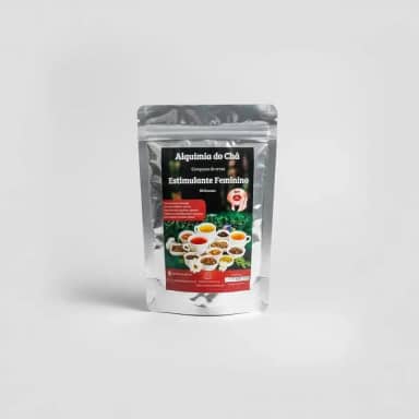 Chá Composto Estimulante Feminino, 80g, Blend Natural, Ginseng e Guaraná, Para Energia e Libido, Alquimia do Chá Nomady