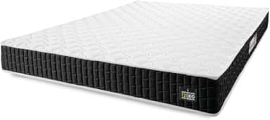 Colchão Casal Espuma D33 New Millenium 138x188x19cm Branco/Preto Hellen - Suporta até 120kg por Pessoa