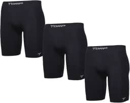 Kit 3 bermudas térmica sem costura alta compressão corrida academia