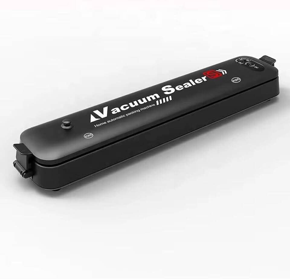 Seladora a Vácuo Automática, Máquina de Embalar Alimentos, queijo, frutas, verdura, carne. Design Compacto, Preta