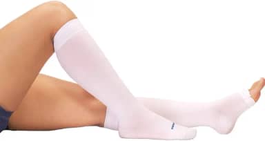 Meia 3/4 Antitrombo de Compressão 18-23 mm, Branco, Médio, Sigvaris