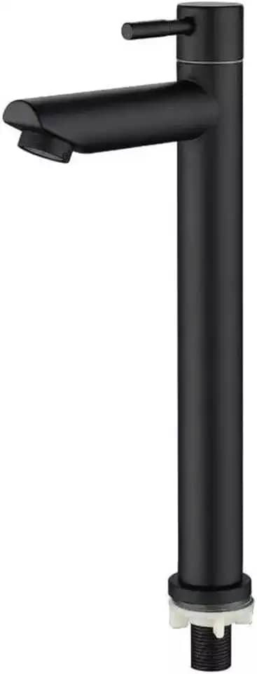 Torneira Preto Fosco Banheiro Lavatório Bica Alta 1/4 de Volta Para Cuba de Apoio ou Sobrepor