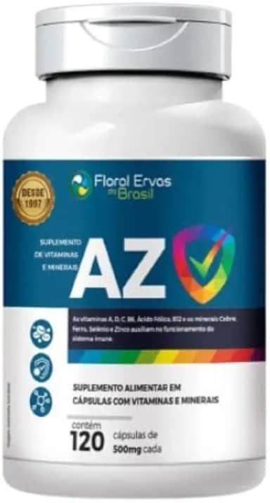Multivitaminico AZ 120 capsulas Floral ervas do Brasil