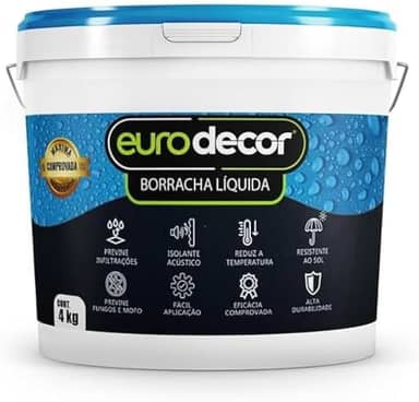 Borracha Líquida 4kg Impermeabilizante Contra Mofos e Infiltrações (Branco)