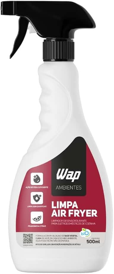 WAP Limpador e Removedor de Gordura LIMPA AIR FRYER 500ml com Gatilho e Fragrância de Citrus