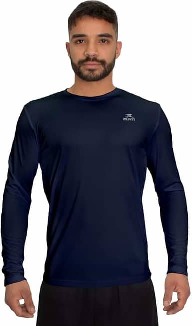 Camisa Dry Basic LS Muvin – Manga Longa – Masculina – Proteção Solar UV50 – Camiseta Para Academia – Treino Funcional – Pilates – Yoga – Corrida – Ginástica – Fitness – Caminhada – Secagem Rápida