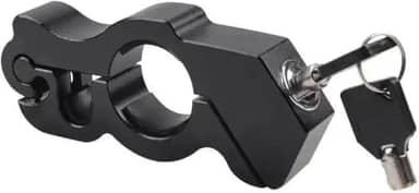 Trava de Guidão Antifurto para Moto – Trava de Segurança Universal para Motocicletas, Scooters, Bicicletas Elétricas e Quadriciclos – Modelo Reforçado em Alumínio (Preto)