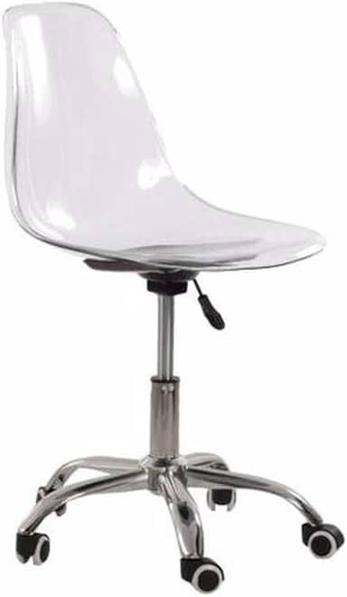 Cadeira Eames Transparente Empório Tiffany Office Cromada